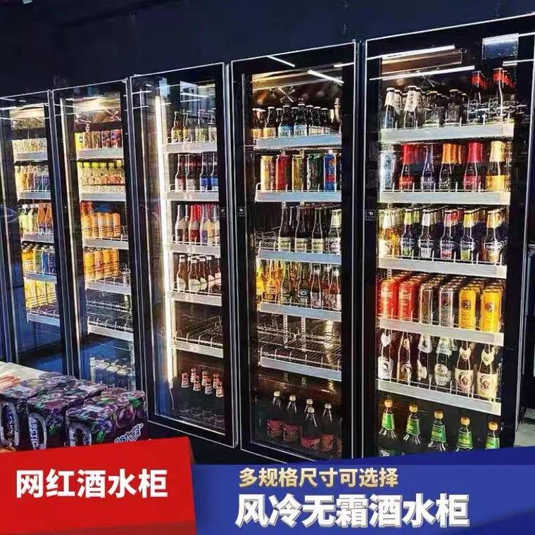 网红冰柜饮料柜商用冷藏柜网红酒水展示柜立式超市饮料酒吧冷藏柜