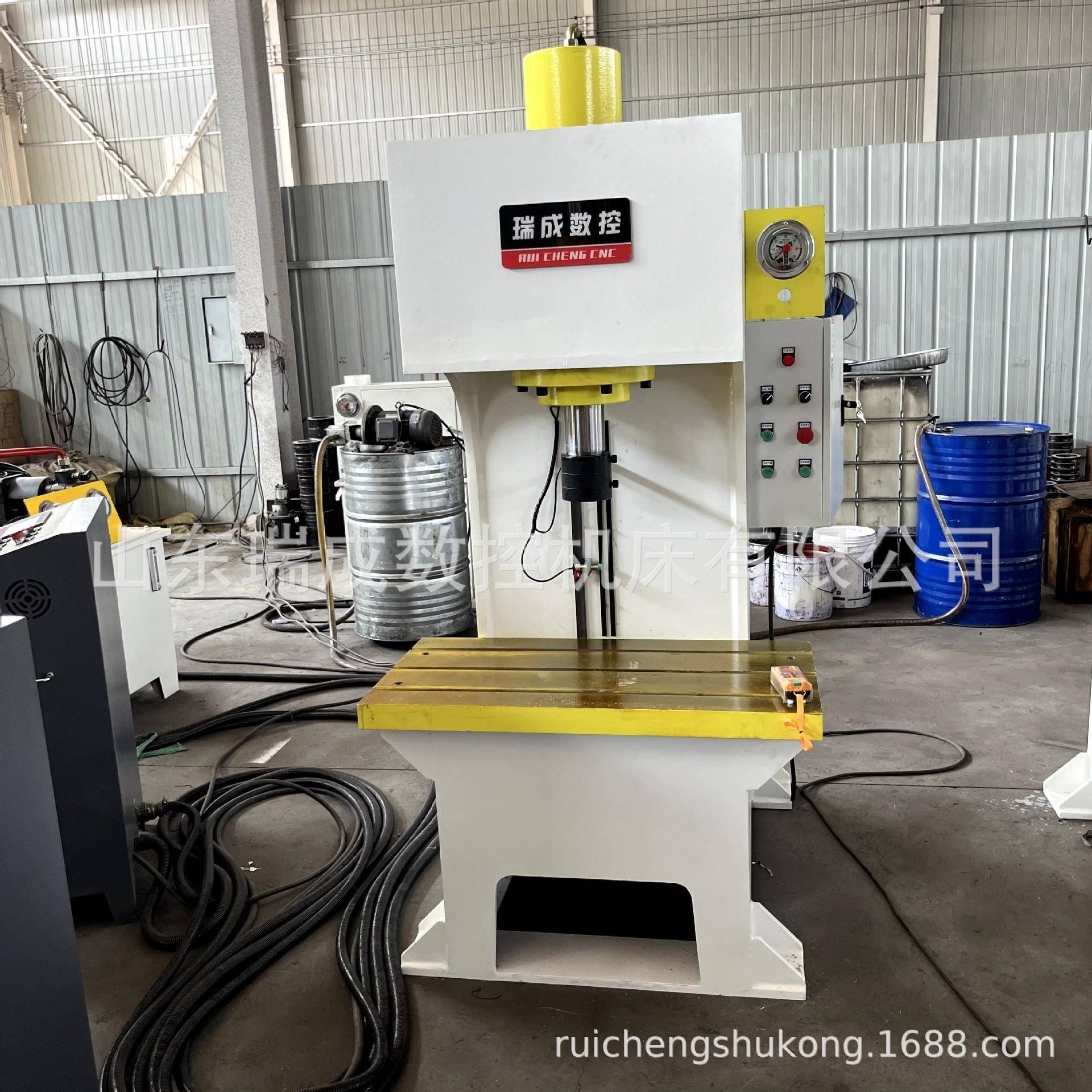 50吨100吨200吨大台面单臂液压机单柱油压机压装校正可定制厂家