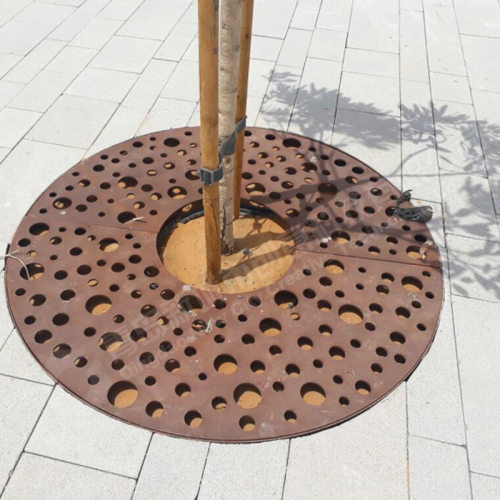 锈板树围子护树板景观园林公园市政广场商场铁艺树池盖板护树篦子