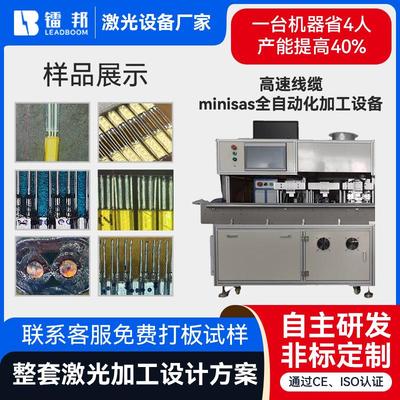 厂家定制Minisas高速线处理机全自动化设备type-c激光加工剥线机