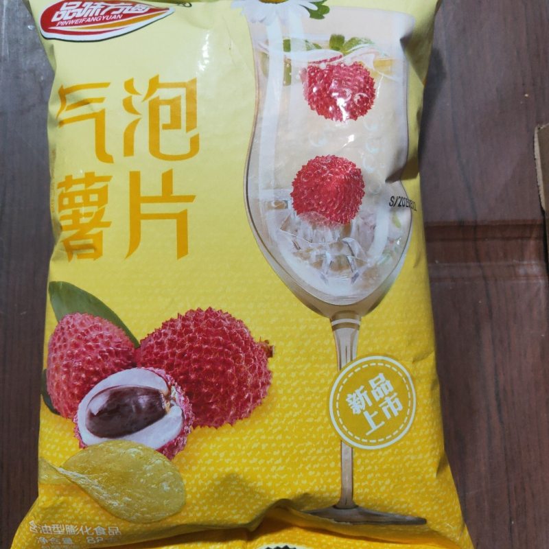 品味方圆88克气泡薯片葡萄荔枝青柠乳酸苹果味校园零食休闲办公室
