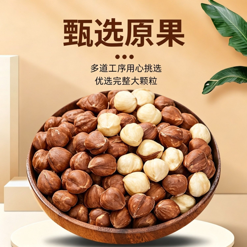 新货无壳榛子仁独立小包装原味孕妇深夜追剧小零食大礼包熟无盐图片