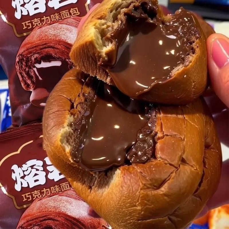 爆浆巧克力熔岩面包酸奶香芋流芯欧包早餐夹心食品糕点零食整箱