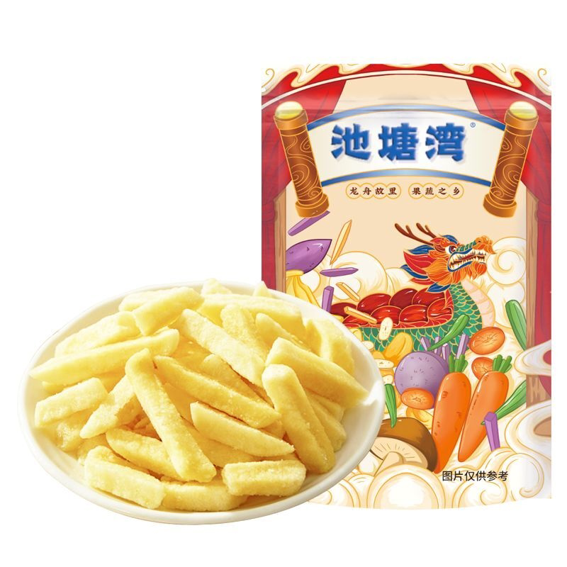 池塘湾原切薯条大包装土豆条蜂蜜黄油原味香脆马铃薯条即食零食