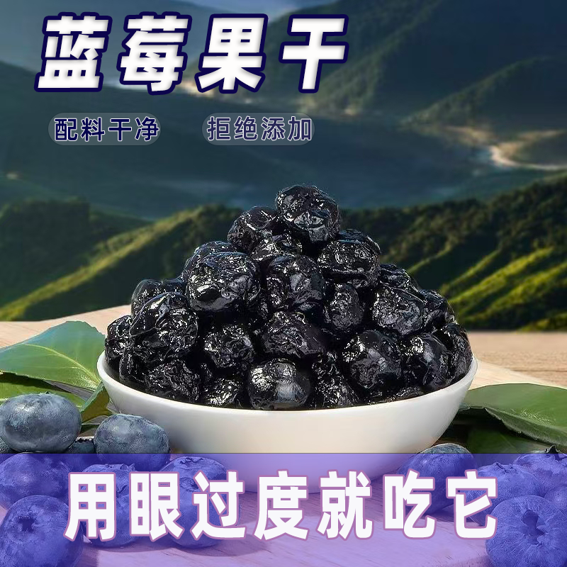 蓝莓干蜜饯零食果干烘焙休闲小零食追剧解馋美味配料干净无蔗糖