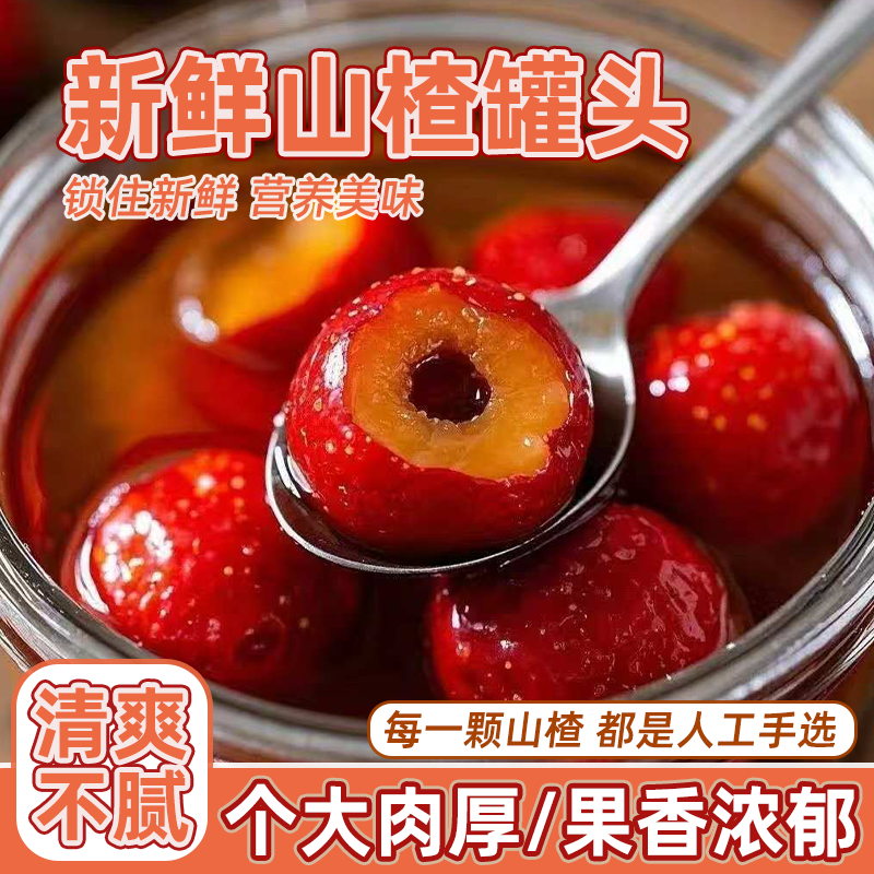 510克新鲜山楂罐头正宗网红零食新鲜水果罐装整箱批发