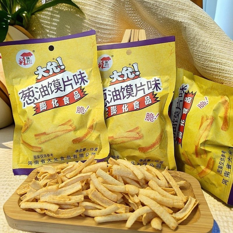 辣味村葱油馍片小时候零食8090怀旧童年回忆香葱休闲解馋一整箱