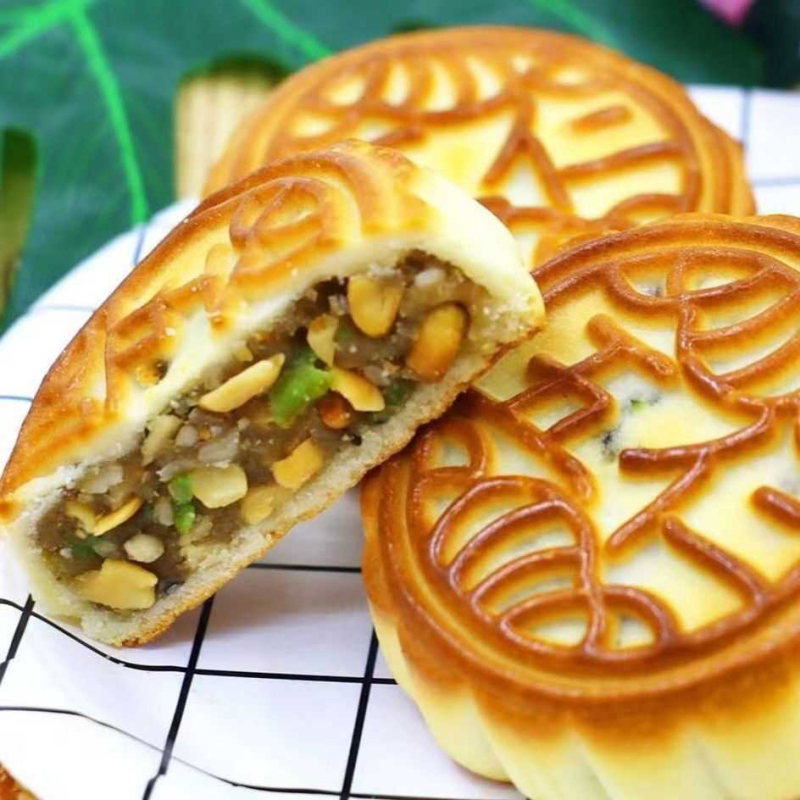 2斤五仁大月饼传统手工老式五仁散装大月饼整箱早餐零食