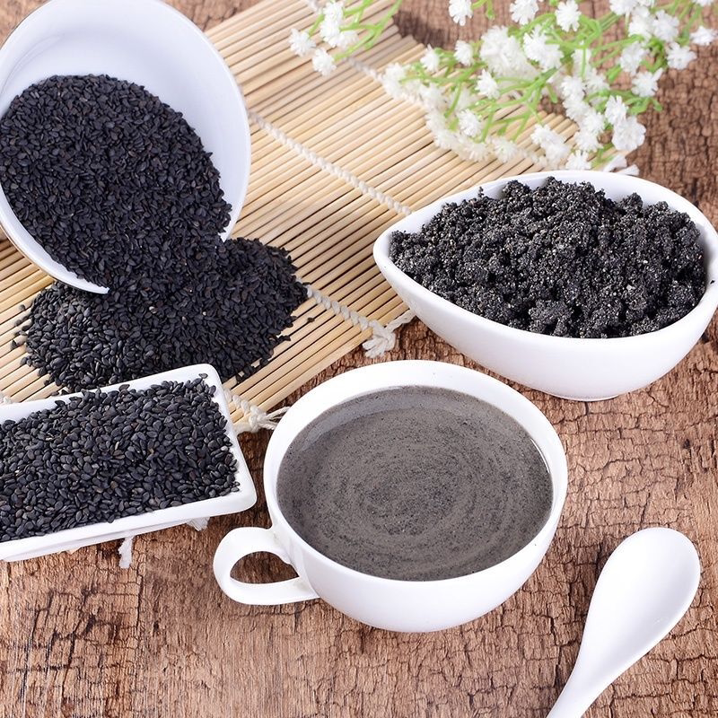 现磨纯熟黑芝麻粉纯现磨纯黑芝麻粉纯即食500g黑芝麻熟炒熟