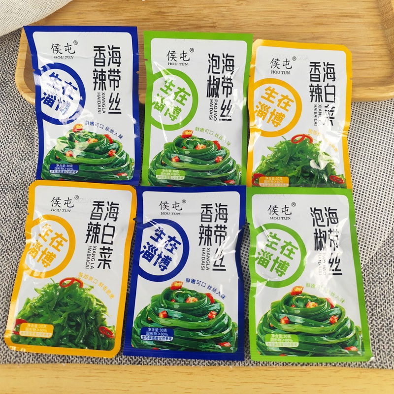 候屯香辣海带丝海白菜瓶泡椒小咸菜凉菜即食下酒下饭菜30克小袋装