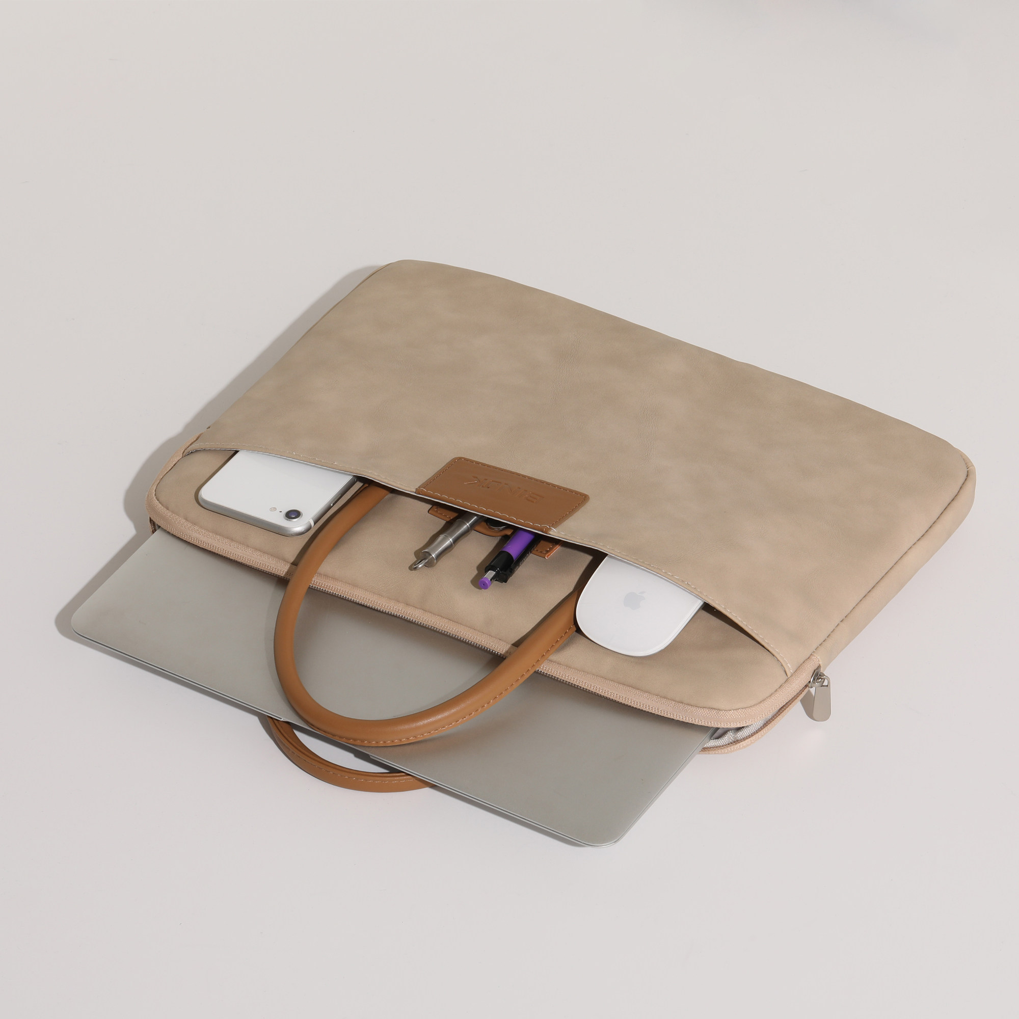 商务手提电脑包适用苹果笔记本macbook13.3air15.3Pro16华为14英寸联想小新15.6公文包男女款戴尔华硕小米mac