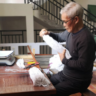 传统纯手工全棉纱墩布 拖把加长1.4M实木杆线地拖家用拧水老式