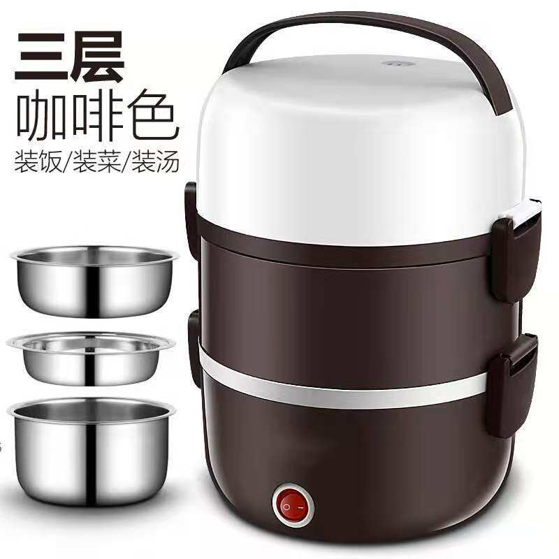 电热饭盒可插电加热保温热饭神器蒸煮带饭锅饭煲小上班族1人便携