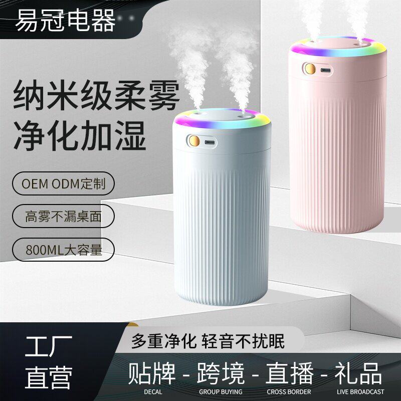 双喷加湿器USB充电式香薰补水仪家用大容量空气加湿机