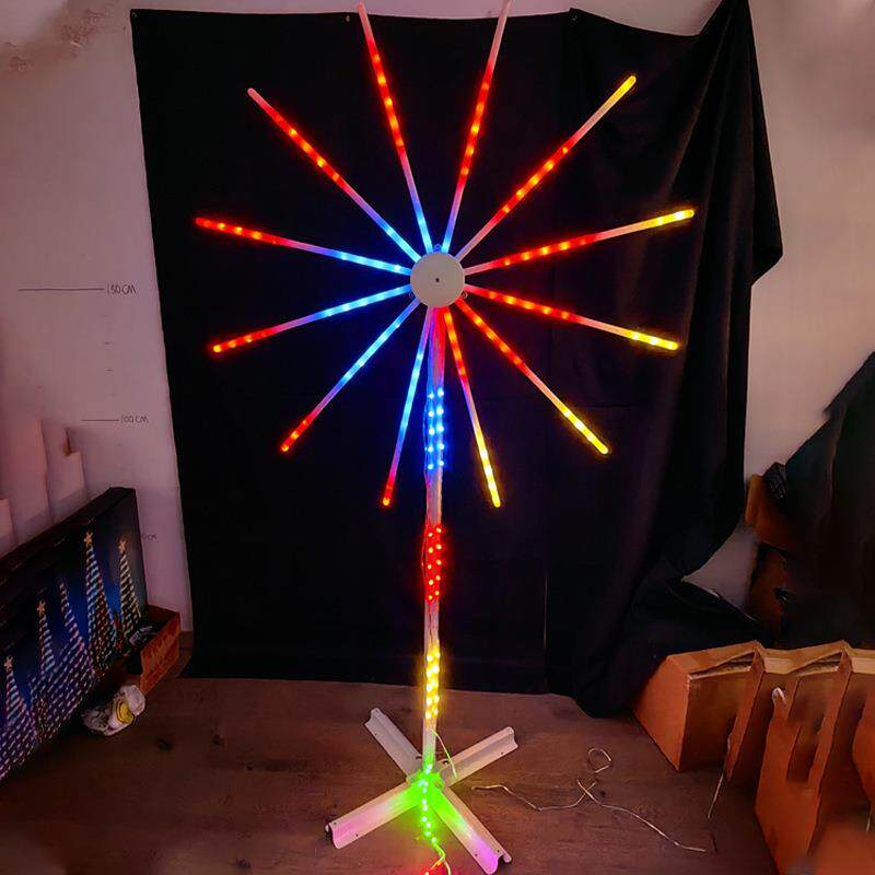 led爆炸星灯平面烟花灯风车灯rgb幻彩庭院灯工程亮化灯串
