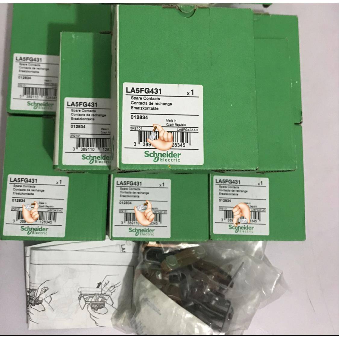 4极接触器动静触头主触点组LA5FF431适用LC1F115F1503极