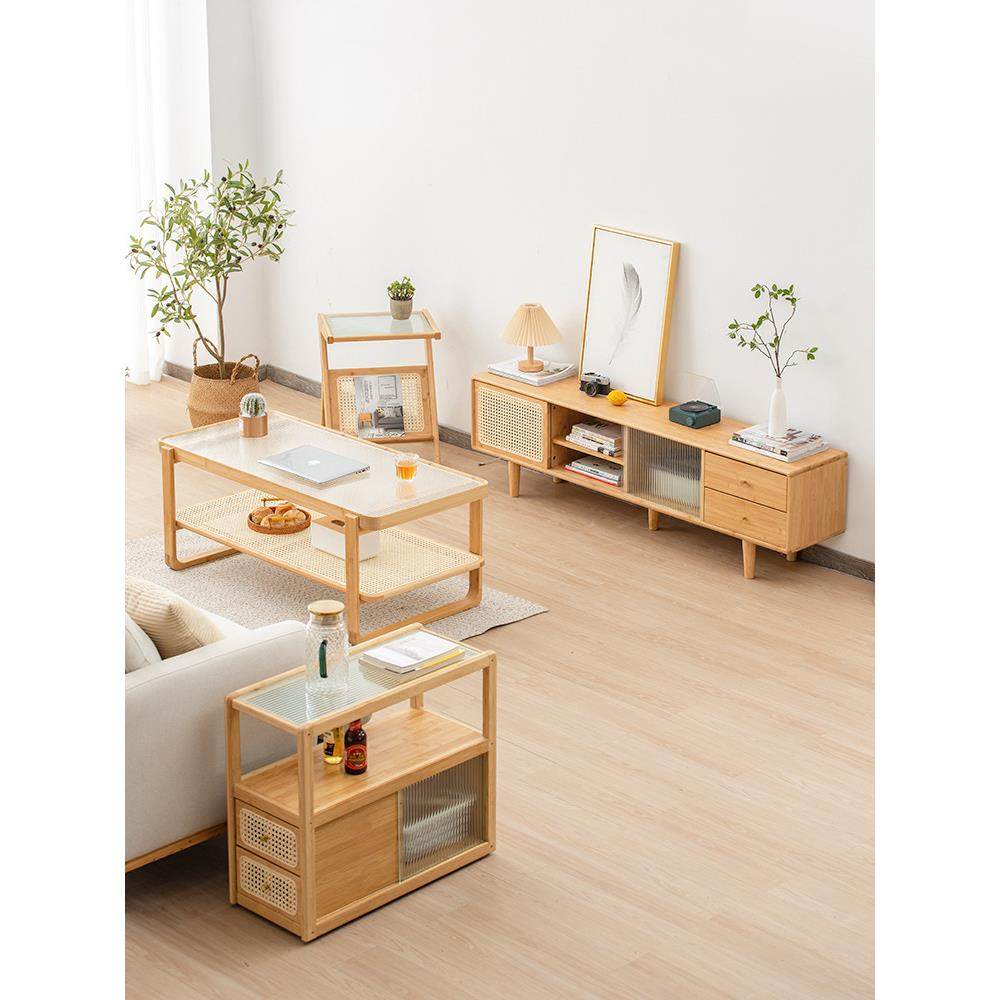 电视柜茶几组合小户型简约现代客厅原木色地柜实木日式移门储物柜,鲜花速递/花卉仿真/绿植园艺,割草机/草坪机,淘宝优惠券,粉丝福利购,淘宝优惠卷