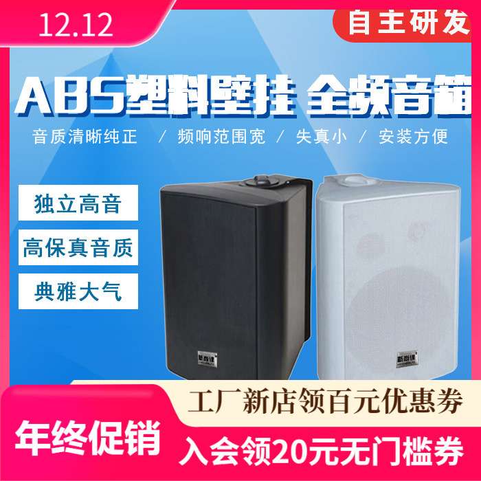 壁挂音箱会议音箱多功能厅定阻定压店铺超市背景音乐广播音响音箱