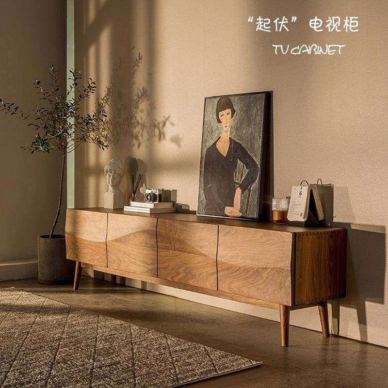 中古风实木电视柜北欧黑胡桃木轻奢地柜客厅创意收纳柜储物柜家具,农机/农具/农膜,其它农用工具,淘宝优惠券,粉丝福利购,淘宝优惠卷