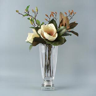 不规则大玻璃欧式轻奢法式透明创意花瓶插花富贵竹工艺品摆件