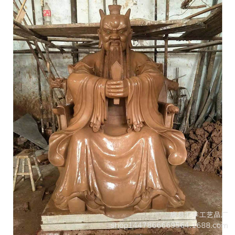 铜雕龙王爷神像摆件东海龙王铜雕塑制作现场青铜龙王工艺品