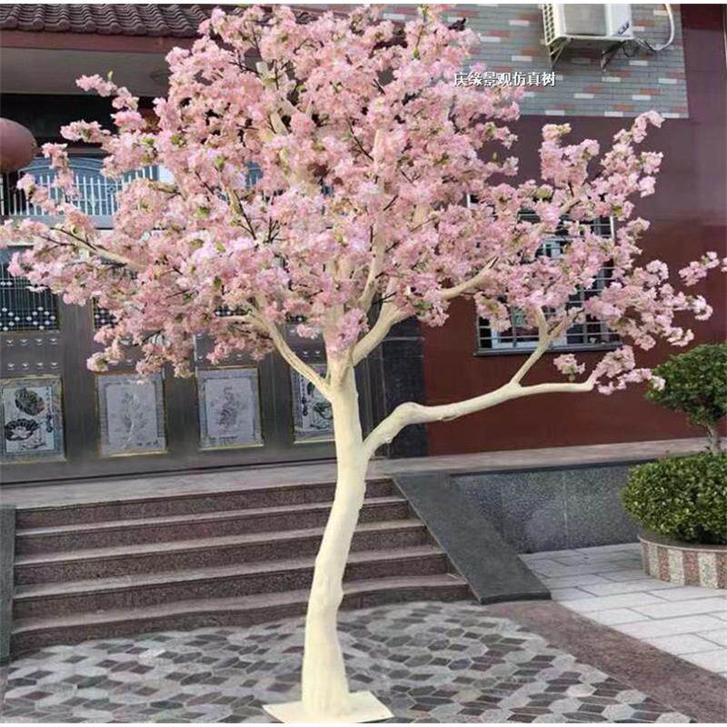 仿真桃花树室内樱花树大型假树落地花艺园艺农家乐花树公室商场