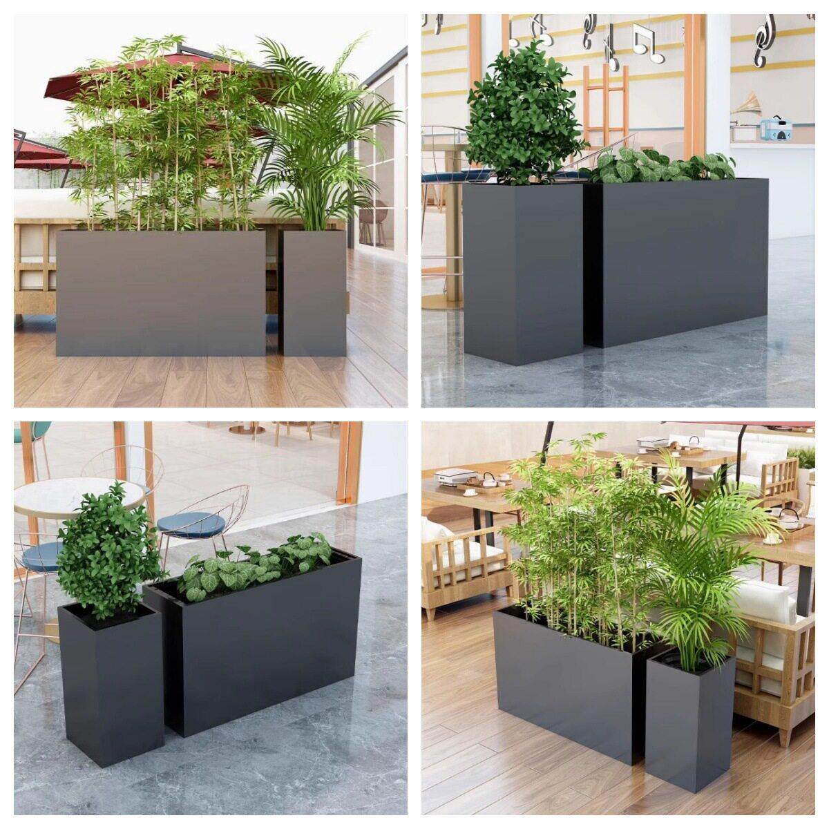 户外花箱组合种植箱花槽庭院露台外摆围栏隔断发光阳台花坛