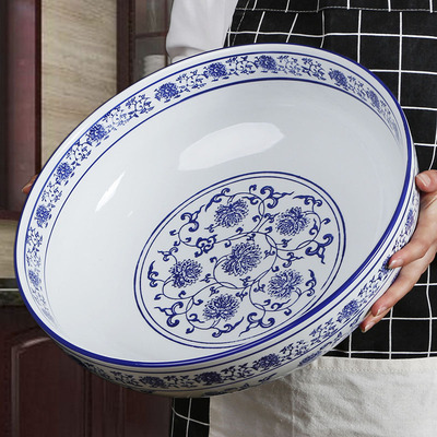 青花酸菜鱼大盆碗陶瓷超大汤碗家用特大号汤盆和面水煮肉片专用盆