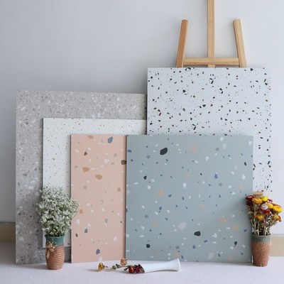 灰色仿古水磨石瓷砖800x800客厅餐厅防滑地砖600x600商场彩色墙砖