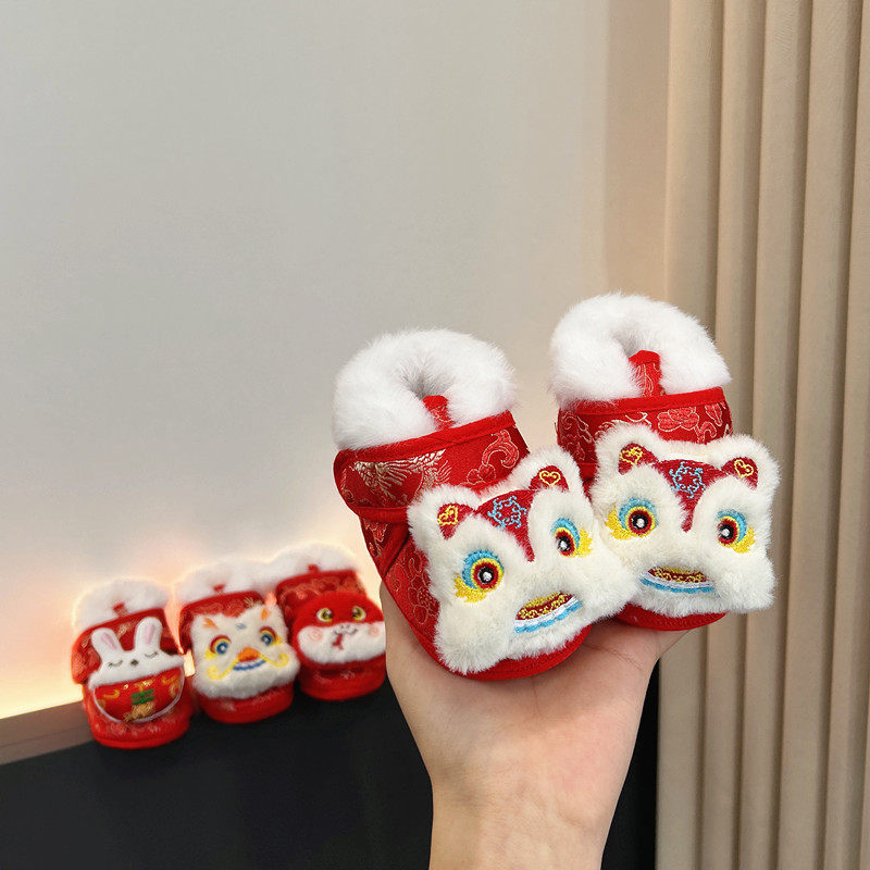 24年新款红色婴幼儿宝宝虎头鞋过新年百天抓周宴岁礼软底布鞋防滑,童鞋/婴儿鞋/亲子鞋,婴儿步前鞋/袜鞋,淘宝优惠券,粉丝福利购,淘宝优惠卷