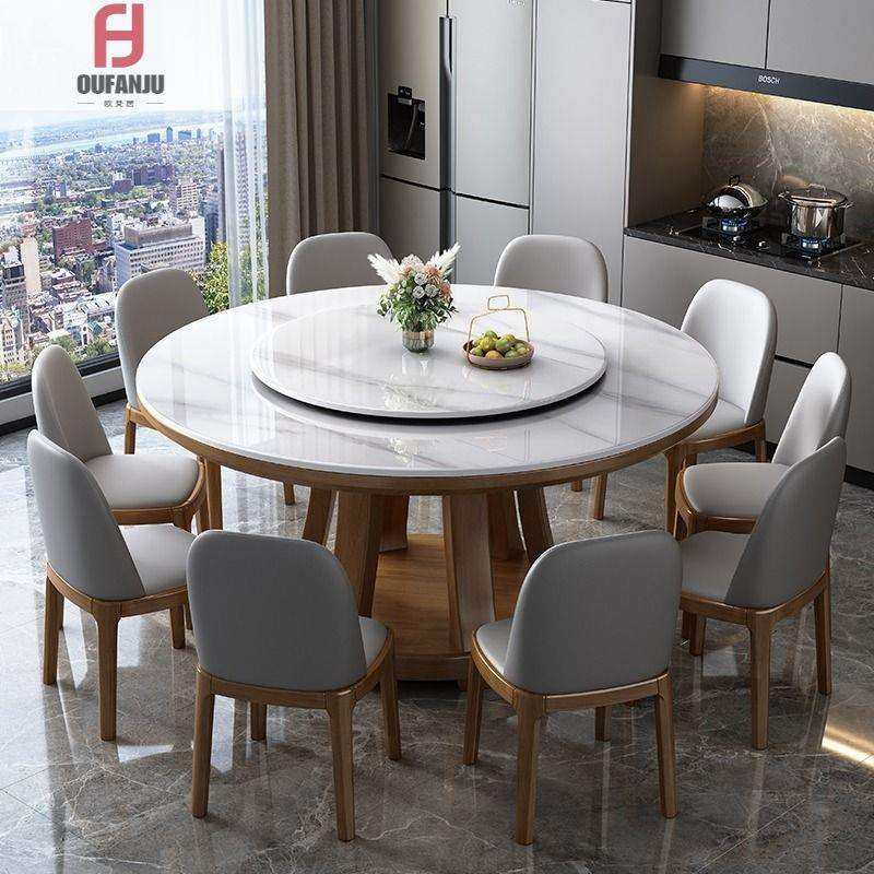 简约岩板圆餐桌实木圆形现代家用圆桌带转盘小户型高端电磁炉饭桌,鲜花速递/花卉仿真/绿植园艺,割草机/草坪机,淘宝优惠券,粉丝福利购,淘宝优惠卷