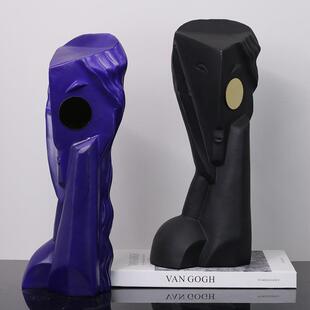 北欧抽象轻奢艺术摆件人物树脂工艺品创意客厅样板间家居软装饰品