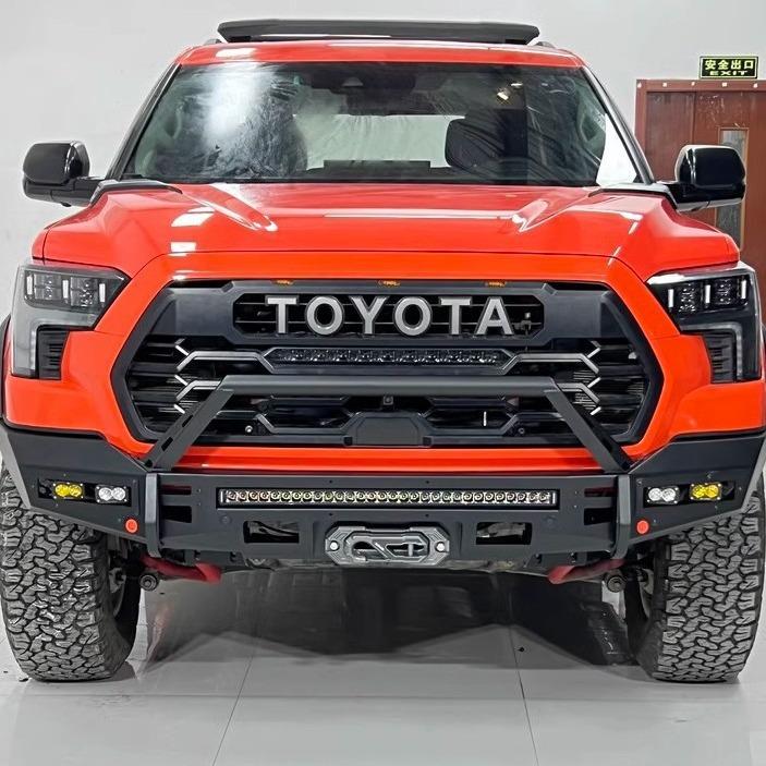 适用22-24年丰田红杉竞技前护杠SEQUOIA红衫可按绞盘前杠防撞杠