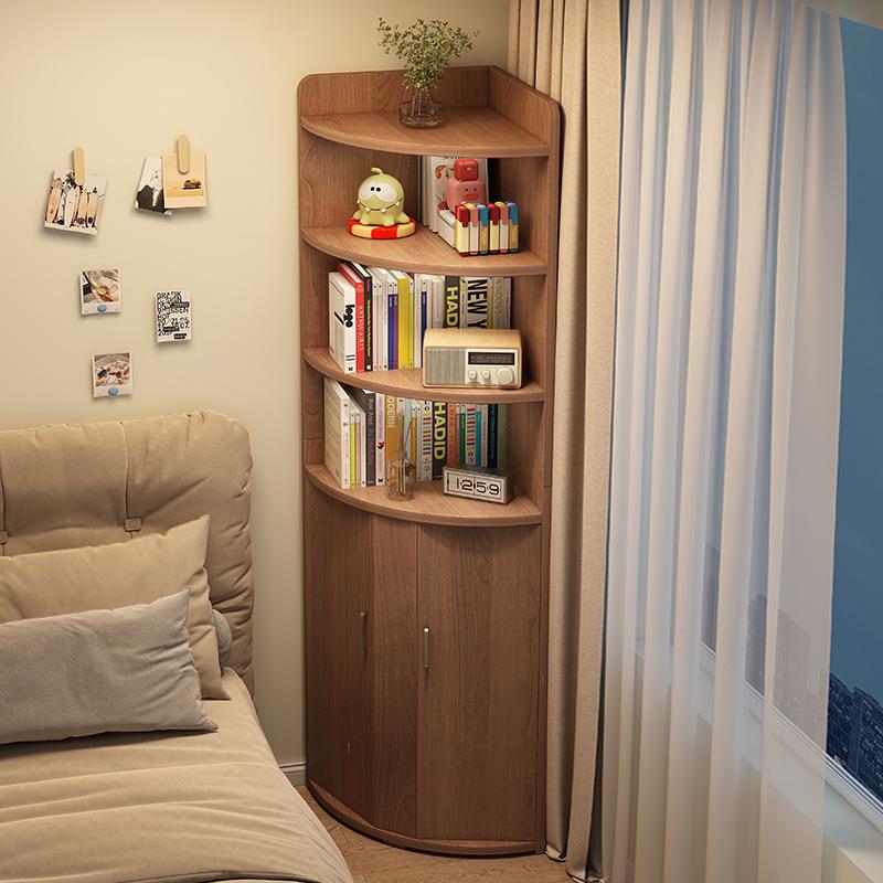 实木转角书柜拐角柜飘窗柜子卧室床头现代简约网红书架置物架落地