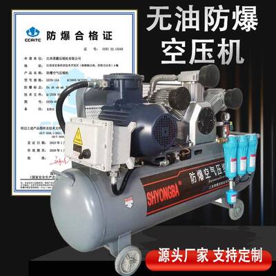 无油防爆空气压缩机勇霸防爆空压机具有整机防爆合格证EXYB-