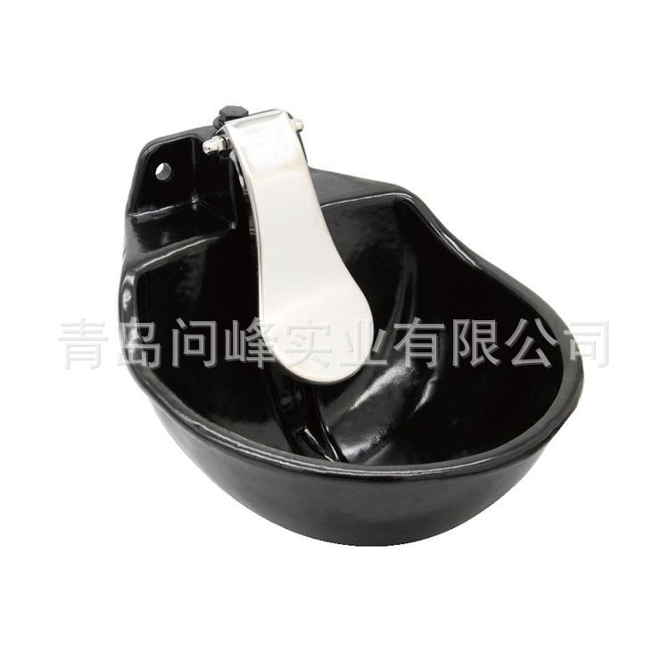 牛用饮水碗G碗大号铸铁搪瓷饮水碗不锈钢压舌款牛马自动式饮水器