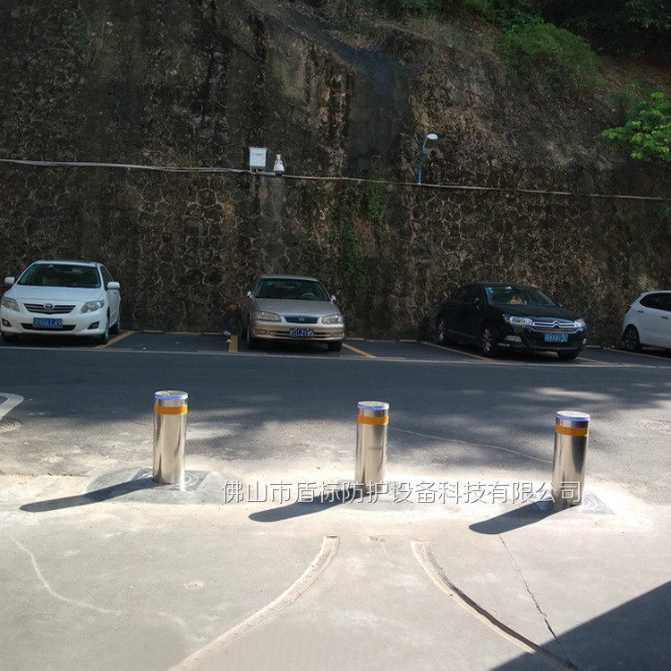 停车场出入口地庄路障柱埋地车阻自动识别升降柱挡车器伸缩护柱