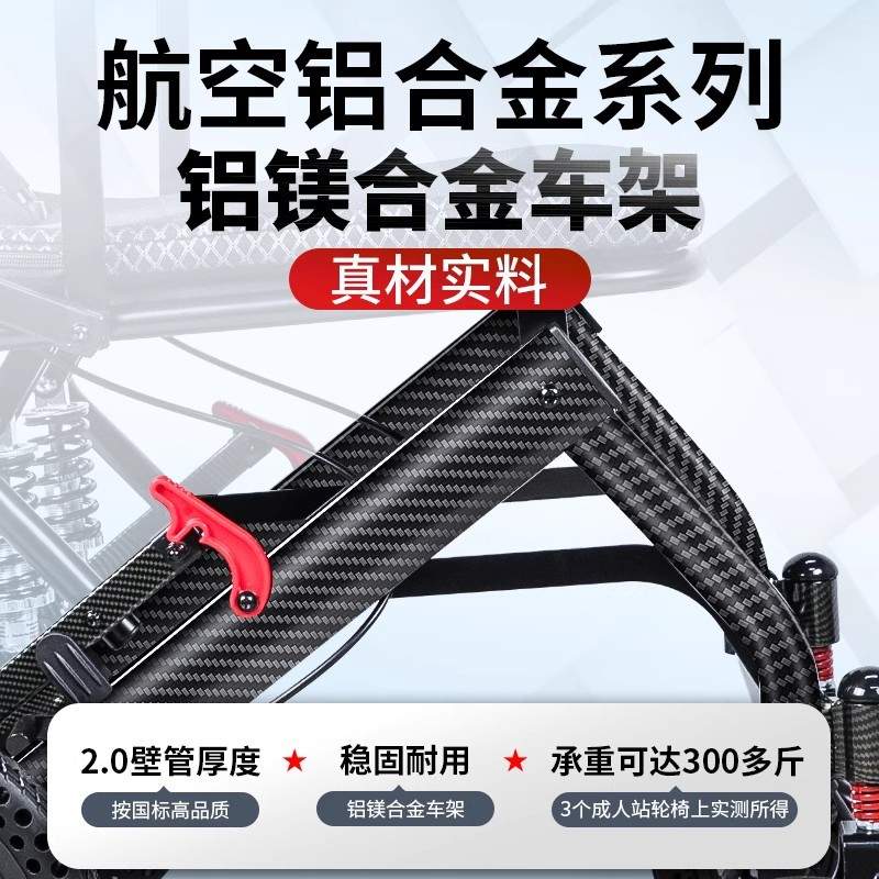 调节可躺轮椅老人专用折叠轻便小型铝合金便携式手推车旅行代步车