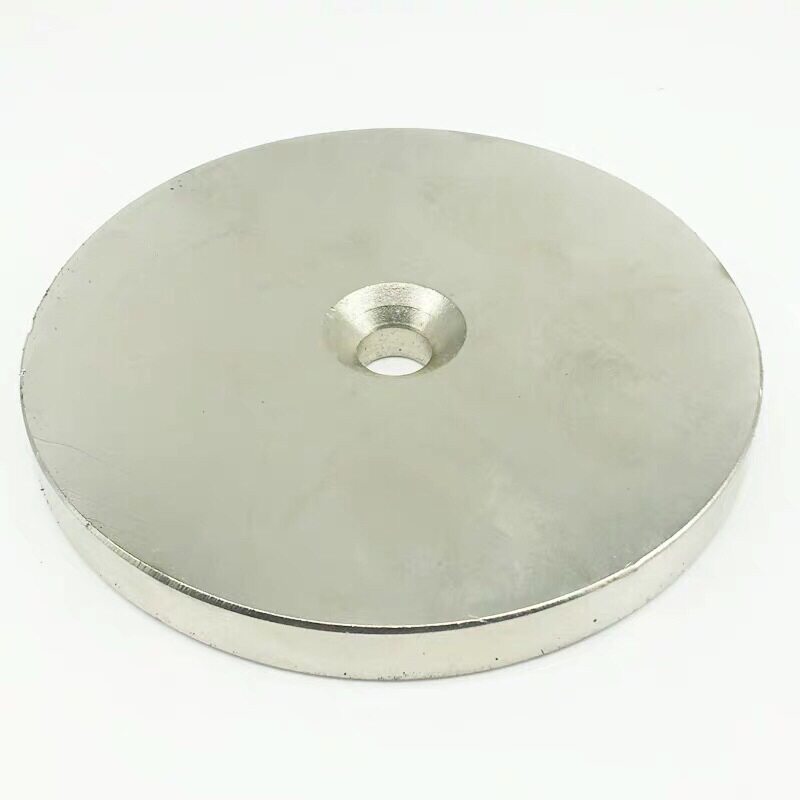 钕铁硼强磁磁铁100*10孔10吸铁石磁铁圆形带孔强磁100X10孔10MM