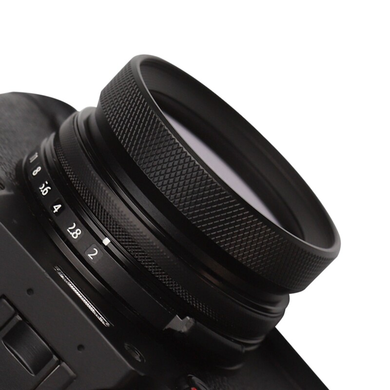 号歌适用于富士X100F X100T X100S X100 X70相机专用转接环遮光罩UV镜三合一保护滤镜配件兼容原装盖