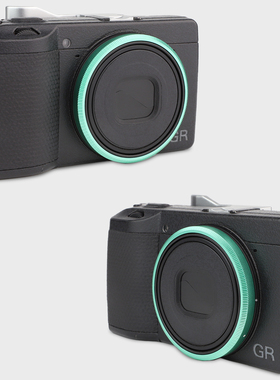 号歌适用于理光GR3X镜头圈griiix GR3XHDF金属镜头盖相机装饰环配件绿色