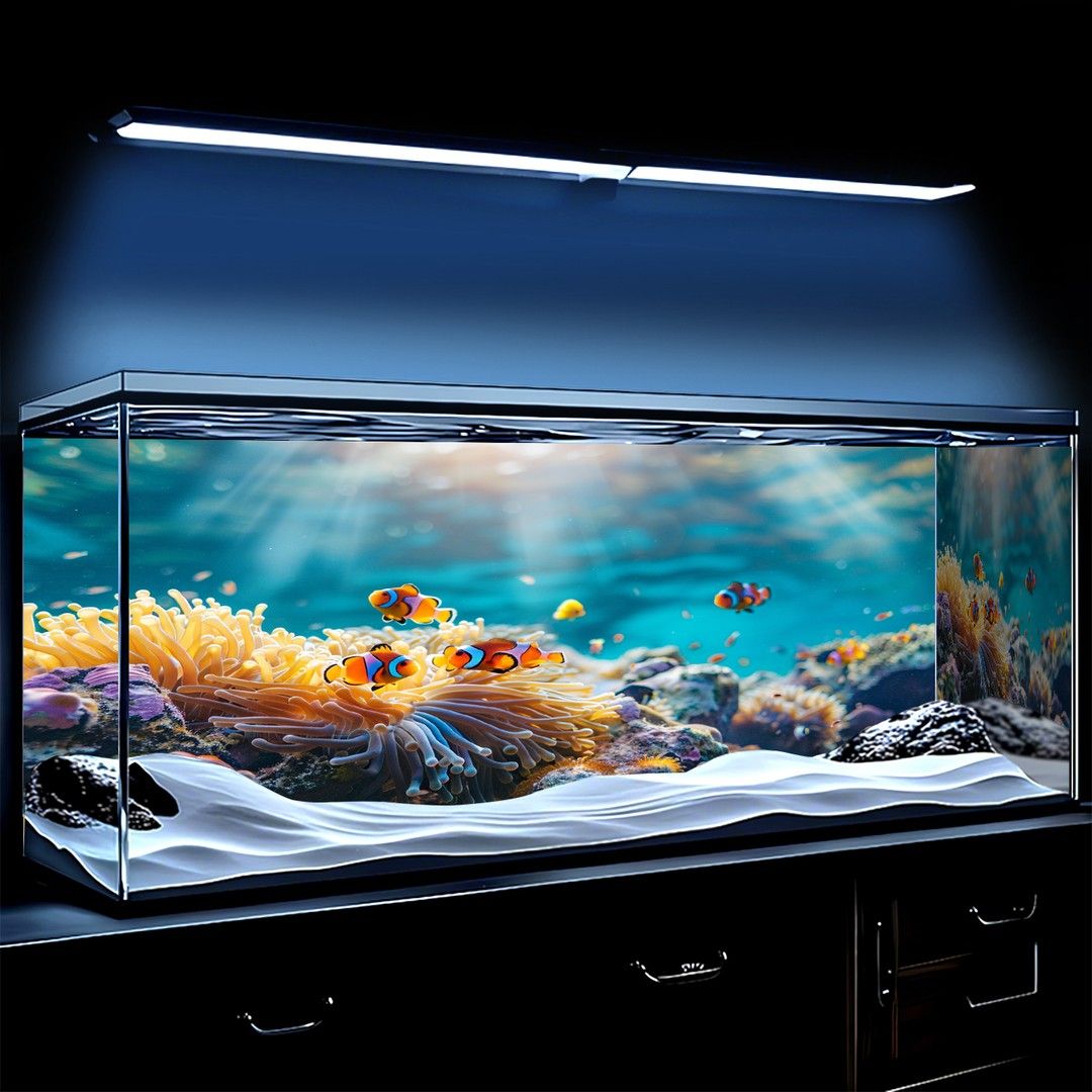 3d造景水族箱新款鱼缸背景专用贴纸5d立体画高清图海底装饰画壁纸