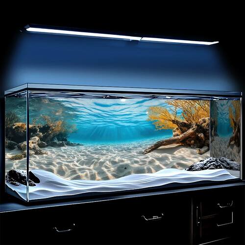 5d立体高清图3d壁纸生态溪流缸造景正胶装饰贴画鱼缸背景专用贴纸