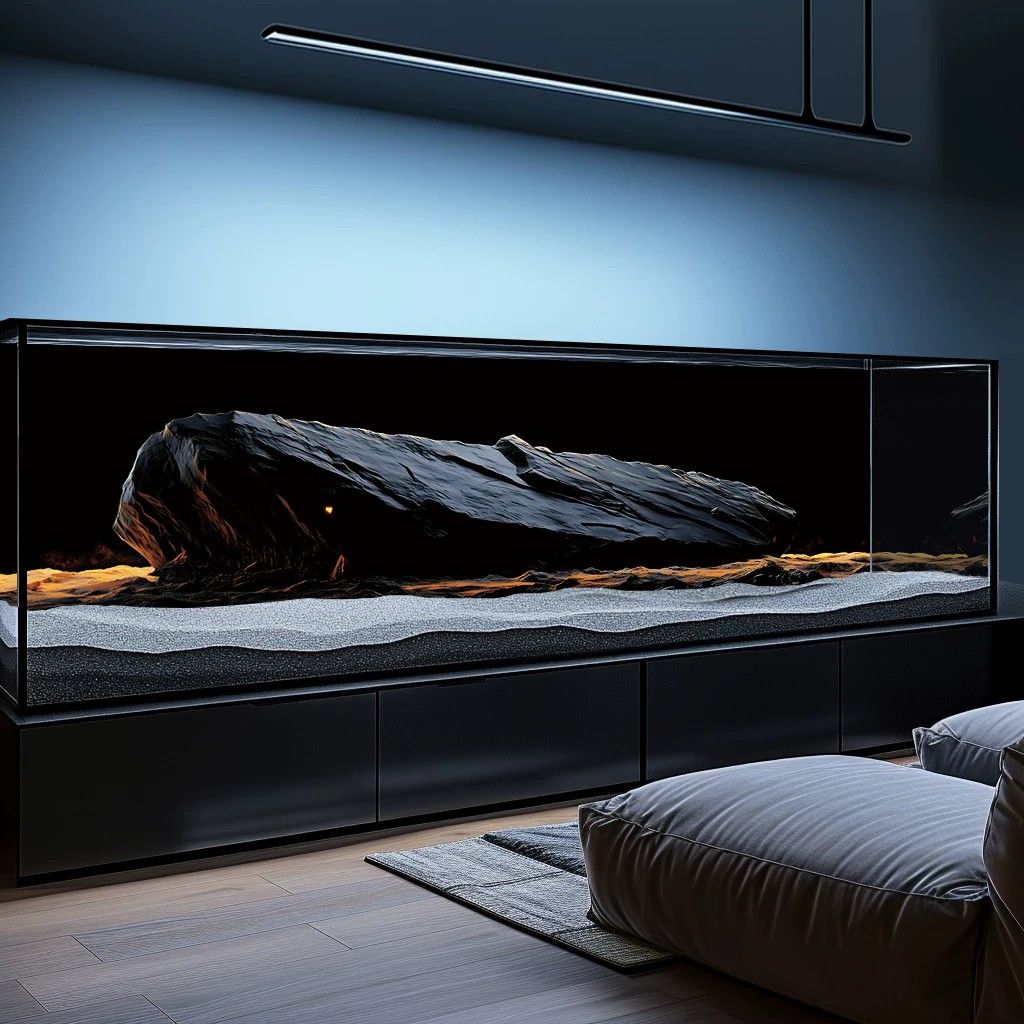 高清溪流缸鱼缸背景贴纸山峰水族箱石头壁画加厚带胶定制水草黑色