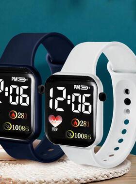 新款LED电子手表C1爱心潮流时尚简约运动款学生少儿LED电子表