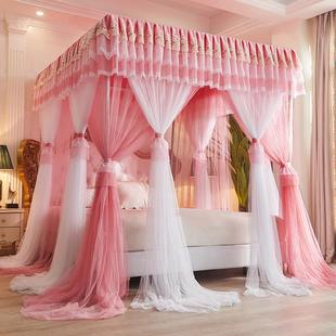 宫廷蚊帐家用1.5米1.8m床公主风加密加厚双层防尘顶遮光床幔 新款