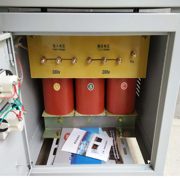 现货三相208v转380v升压变压器-30KVA配设备到国外工厂质保3年