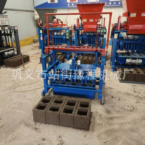 小型移动式空心砖机直推式免托板砌块成型机Cement block machine