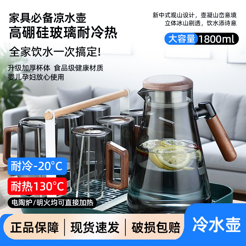 琉匠冷水壶耐高温高硼硅
