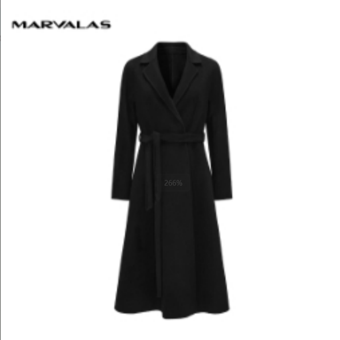 【廖廖粉丝专属】黑色毛呢外套休闲经典设计师M426307058